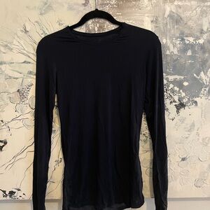 Negative whipped crewneck tee in navy